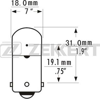 Zekkert LP-1034 - Polttimo, rekisterikilvenvalo inparts.fi