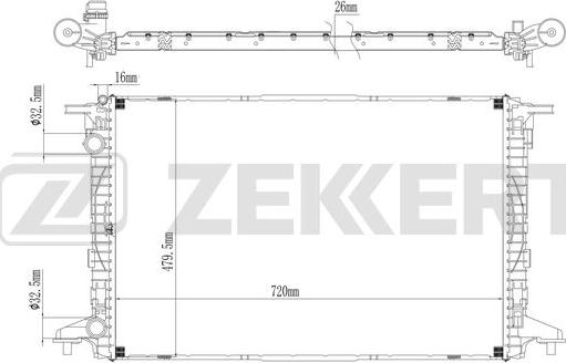 Zekkert MK-1499 - Jäähdytin,moottorin jäähdytys inparts.fi