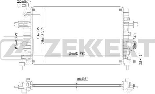 Zekkert MK-1540 - Jäähdytin,moottorin jäähdytys inparts.fi