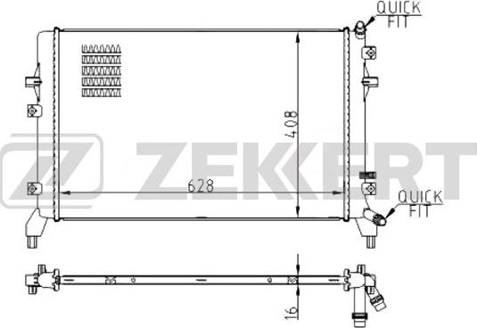 Zekkert MK-1514 - Jäähdytin,moottorin jäähdytys inparts.fi