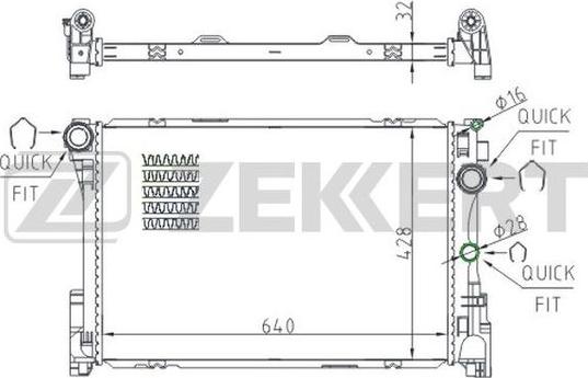 Zekkert MK-1513 - Jäähdytin,moottorin jäähdytys inparts.fi