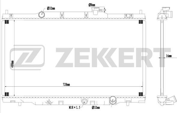 Zekkert MK-1570 - Jäähdytin,moottorin jäähdytys inparts.fi