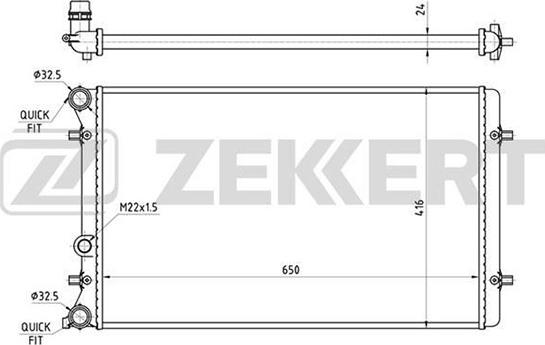 Zekkert MK-1089 - Jäähdytin,moottorin jäähdytys inparts.fi