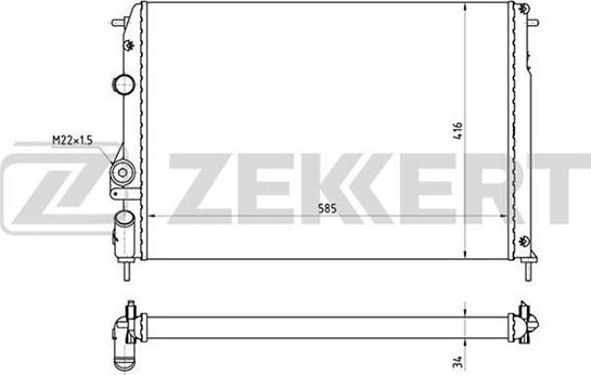 Zekkert MK-1082 - Jäähdytin,moottorin jäähdytys inparts.fi