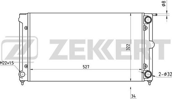 Zekkert MK-1030 - Jäähdytin,moottorin jäähdytys inparts.fi