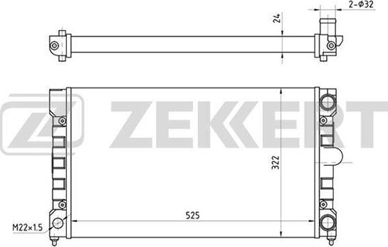 Zekkert MK-1033 - Jäähdytin,moottorin jäähdytys inparts.fi