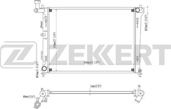 Zekkert MK-1079 - Jäähdytin,moottorin jäähdytys inparts.fi