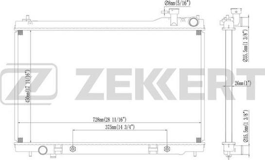 Zekkert MK-1195 - Jäähdytin,moottorin jäähdytys inparts.fi