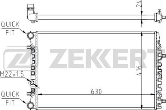 Zekkert MK-1140 - Jäähdytin,moottorin jäähdytys inparts.fi