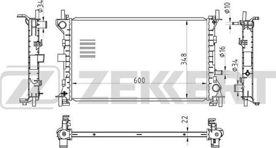 Zekkert MK-1123 - Jäähdytin,moottorin jäähdytys inparts.fi