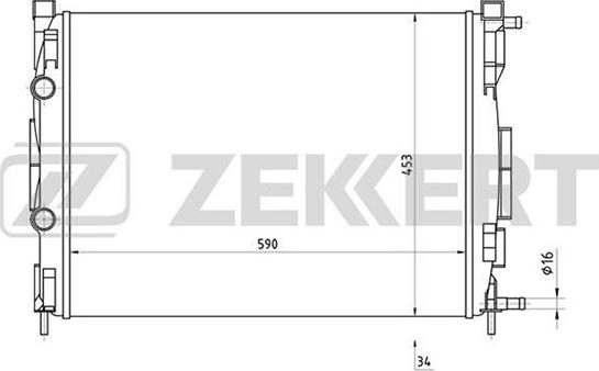 Zekkert MK-1176 - Jäähdytin,moottorin jäähdytys inparts.fi