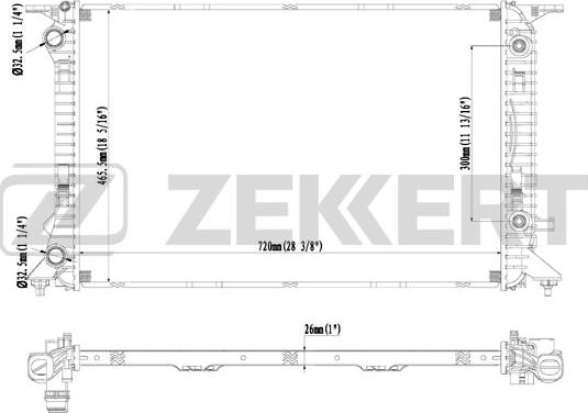 Zekkert MK-1367 - Jäähdytin,moottorin jäähdytys inparts.fi