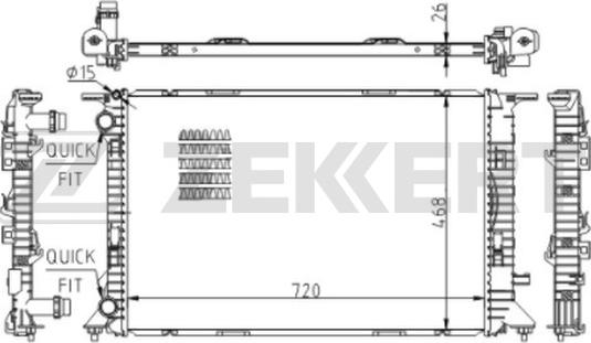 Zekkert MK-1249 - Jäähdytin,moottorin jäähdytys inparts.fi