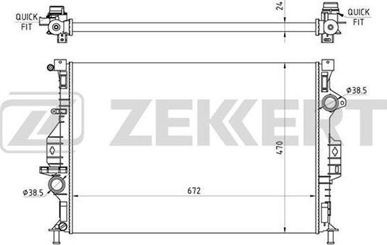 Zekkert MK-1244 - Jäähdytin,moottorin jäähdytys inparts.fi