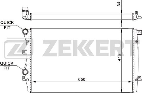 Zekkert MK-1246 - Jäähdytin,moottorin jäähdytys inparts.fi