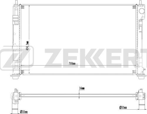 Zekkert MK-1271 - Jäähdytin,moottorin jäähdytys inparts.fi