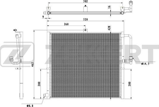 Zekkert MK-3181 - Lauhdutin, ilmastointilaite inparts.fi