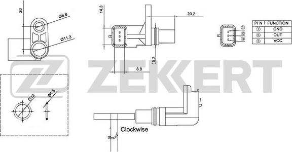 Zekkert SE-5001 - Tunnistin, nokka-akselin ajoitus inparts.fi