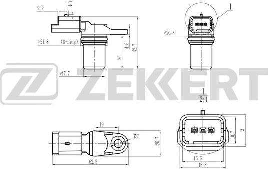 Zekkert SE-5014 - Tunnistin, nokka-akselin ajoitus inparts.fi