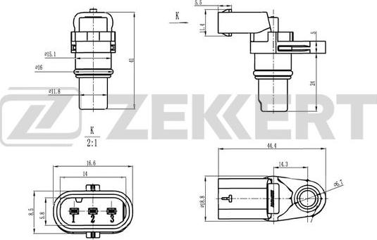 Zekkert SE-5017 - Tunnistin, nokka-akselin ajoitus inparts.fi