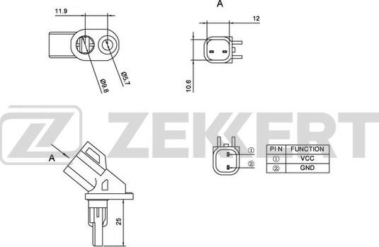 Zekkert SE-6056 - ABS-anturi inparts.fi