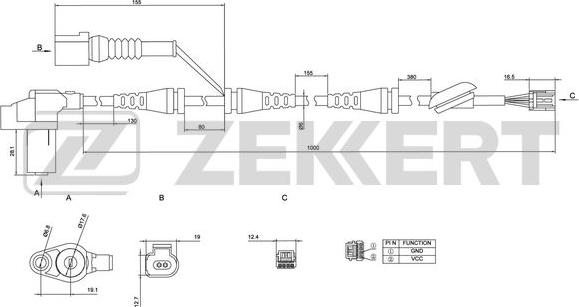 Zekkert SE-6019 - ABS-anturi inparts.fi