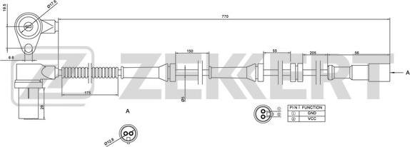 Zekkert SE-6115 - ABS-anturi inparts.fi