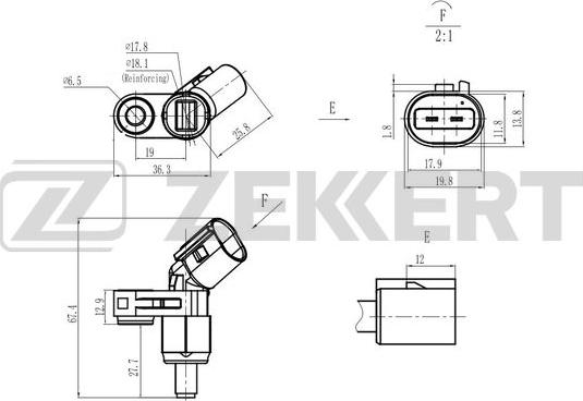 Zekkert SE-6181 - ABS-anturi inparts.fi