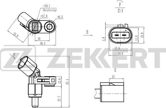 Zekkert SE-6182 - ABS-anturi inparts.fi