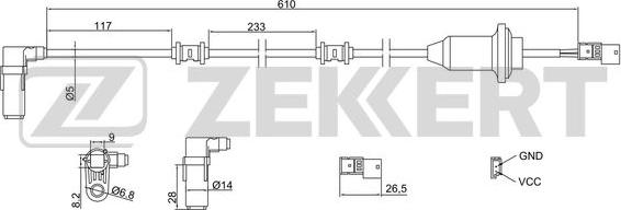 Zekkert SE-6129 - ABS-anturi inparts.fi