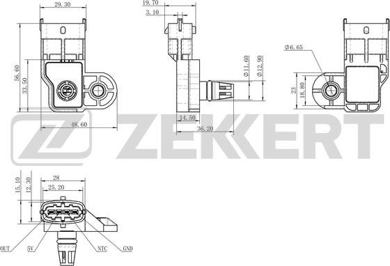 Zekkert SE-1055 - Tunnistin, imusarjapaine inparts.fi