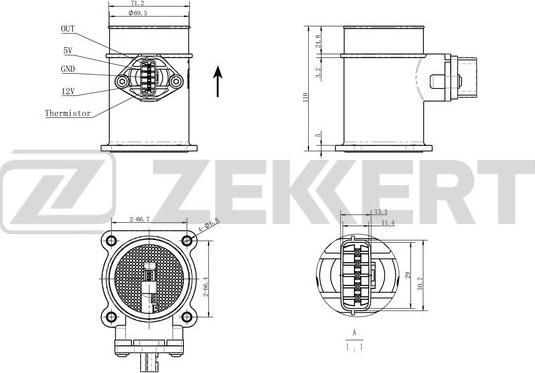 Zekkert SE-1085 - Tunnistin, imusarjapaine inparts.fi