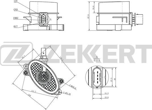 Zekkert SE-1087 - Tunnistin, imusarjapaine inparts.fi