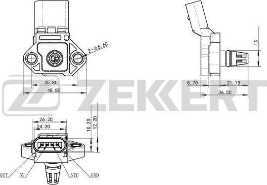 Zekkert SE-1035 - Tunnistin, imusarjapaine inparts.fi