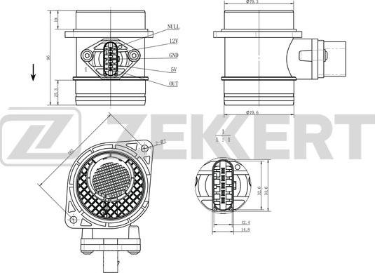 Zekkert SE-1070 - Tunnistin, imusarjapaine inparts.fi