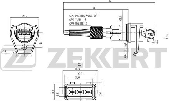 Zekkert SE-8507 - Tunnistin, nopeus inparts.fi