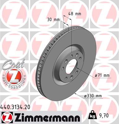 Zimmermann 440.3134.20 - Jarrulevy inparts.fi