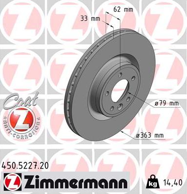 Zimmermann 450.5227.20 - Jarrulevy inparts.fi