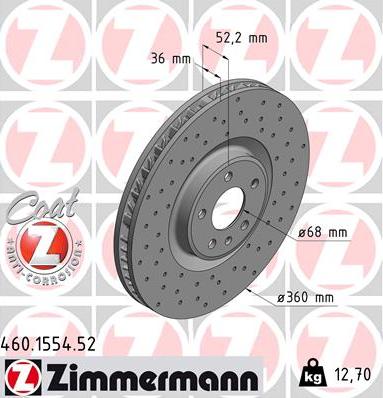 Zimmermann 460.1554.52 - Jarrulevy inparts.fi