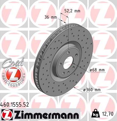 Zimmermann 460.1555.52 - Jarrulevy inparts.fi