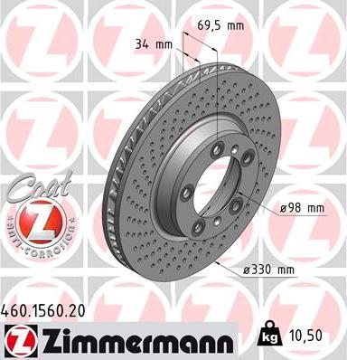 Zimmermann 460.1560.20 - Jarrulevy inparts.fi