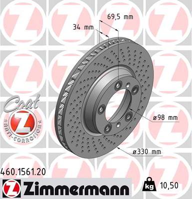 Zimmermann 460.1561.20 - Jarrulevy inparts.fi