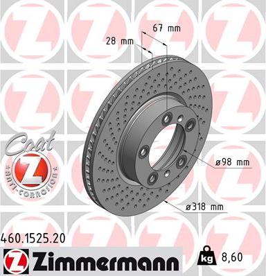 Zimmermann 460.1525.20 - Jarrulevy inparts.fi