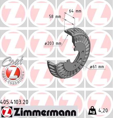 Zimmermann 405.4103.20 - Jarrurumpu inparts.fi