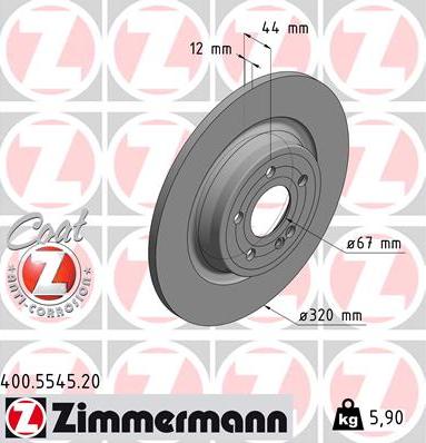 Zimmermann 400.5545.20 - Jarrulevy inparts.fi