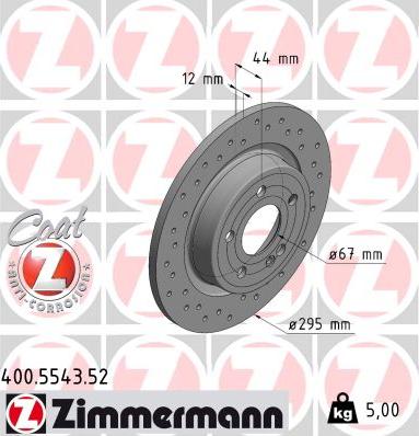 Zimmermann 400.5543.52 - Jarrulevy inparts.fi