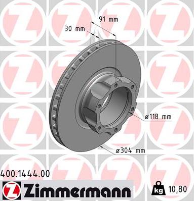 Zimmermann 400.1444.00 - Jarrulevy inparts.fi