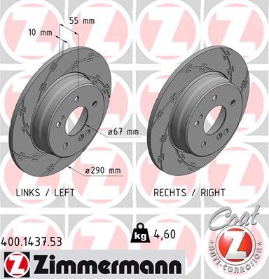 Zimmermann 400.1437.53 - Jarrulevy inparts.fi