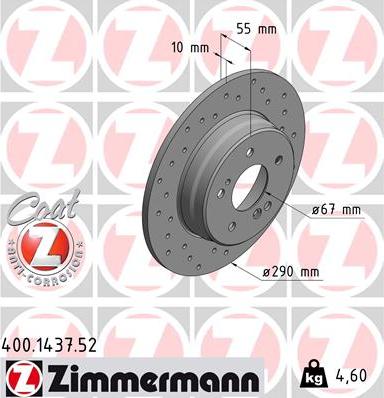 Zimmermann 400.1437.52 - Jarrulevy inparts.fi