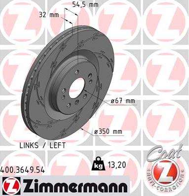 Zimmermann 400.3649.54 - Jarrulevy inparts.fi